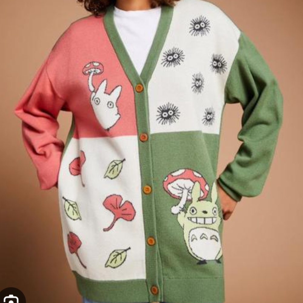 Studio Ghibli My Neighbor Totoro Panel Cardigan BoxLunch Excl XS - Picture 4 of 12